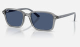 Ray-Ban Junior RJ9131S — Transparent Grey / Dark Blue — quarter view