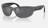 Ray-Ban Junior RJ9189S — Transparent Grey / Grey Mirror Silver — quarter view