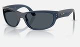 Ray-Ban Junior RJ9189S — Transparent Blue / Dark Grey — quarter view