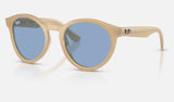 Ray-Ban RBR0505S — Opal Beige / Light Blue — quarter view