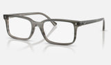 Ray-Ban RX5445F — Striped Grey — quarter view