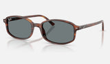 Ray-Ban RB2232F — Striped Havana / Blue — quarter view