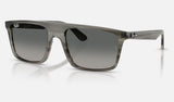 Ray-Ban RB2222F — Striped Grey / Gradient Grey — quarter view