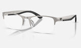 Ray-Ban RX7551 — Gunmetal — quarter view