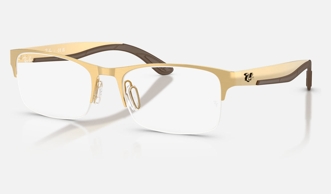 Ray-Ban RX7551 — Arista Gold — quarter view