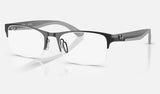 Ray-Ban RX7551 — Black — quarter view