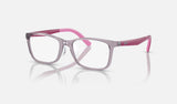 Ray-Ban Junior RY1626D — Transparent Pink — quarter view