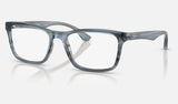 Ray-Ban RX5279 — Striped Blue — quarter view