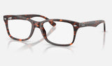 Ray-Ban RX5228 — Havana Red Turtle — quarter view