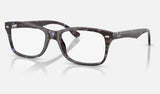 Ray-Ban RX5228 — Havana Blue Turtle — quarter view