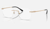 Ray-Ban RX8783D — Rose Gold — quarter view