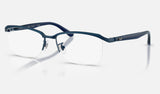 Ray-Ban RX8779D — Matte Blue — quarter view