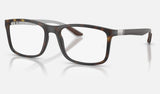 Ray-Ban RX8908 — Matte Havana — quarter view