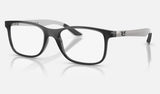 Ray-Ban RX8903 — Transparent Grey — quarter view
