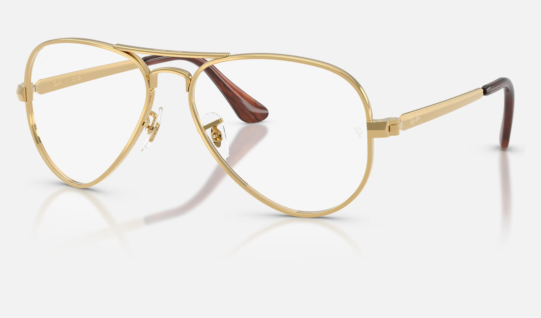Ray-Ban Aviator Max RX3925V — Arista Gold — quarter view