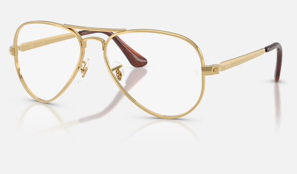 Ray-Ban Aviator Max RX3925V — Arista Gold — quarter view
