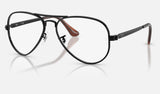 Ray-Ban Aviator Max RX3925V — Black — quarter view