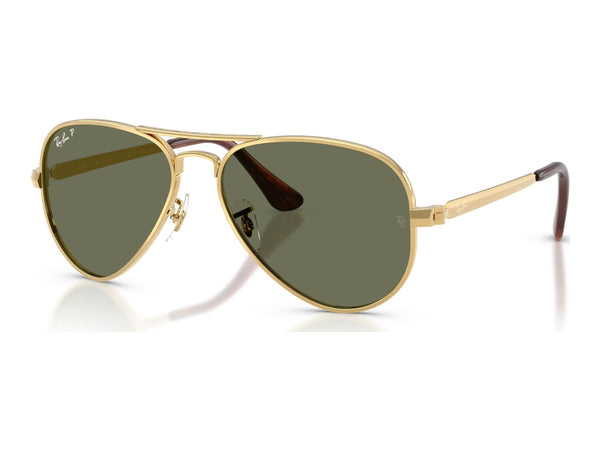 Ray-Ban Aviator Max RB3925 — Arista Gold / Green Polarized — quarter view