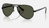 Ray-Ban Aviator Max RB3925 — Black / Green — quarter view