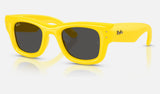 Ray-Ban Wayfarer Puffer RB4940 — Yellow / Ultra Black — quarter view