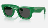 Ray-Ban Wayfarer Puffer RB4940 — Green / Ultra Black — quarter view