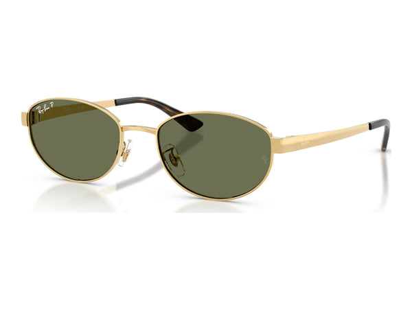 Ray-Ban RB3774D — Arista Gold / Dark Green Polarized — quarter view