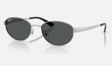 Ray-Ban RB3774D — Silver / Dark Grey — quarter view
