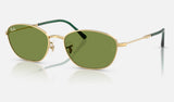 Ray-Ban RB3749 — Arista Gold / Green — quarter view