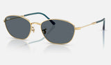 Ray-Ban RB3749 — Arista Gold / Blue — quarter view