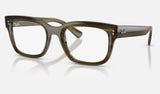 Ray-Ban Chad RX7217 — Striped Green — quarter view