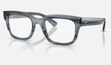 Ray-Ban Chad RX7217 — Striped Blue — quarter view