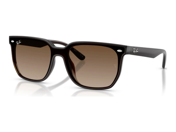 Ray-Ban RB4466D — Transparent Dark Brown / Brown Gradient — quarter view