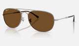 Ray-Ban Bain Bridge RB3735 — Gunmetal / Polarized Brown — quarter view