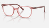 Ray-Ban Junior Junior Elliot RY9097V — Transparent Pink — quarter view