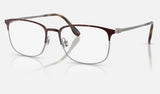 Ray-Ban RX6494 — Havana on Matte Gunmetal — quarter view
