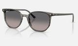 Ray-Ban Elliot RB2197F — Striped Grey / Polarized Grey Gradient — quarter view