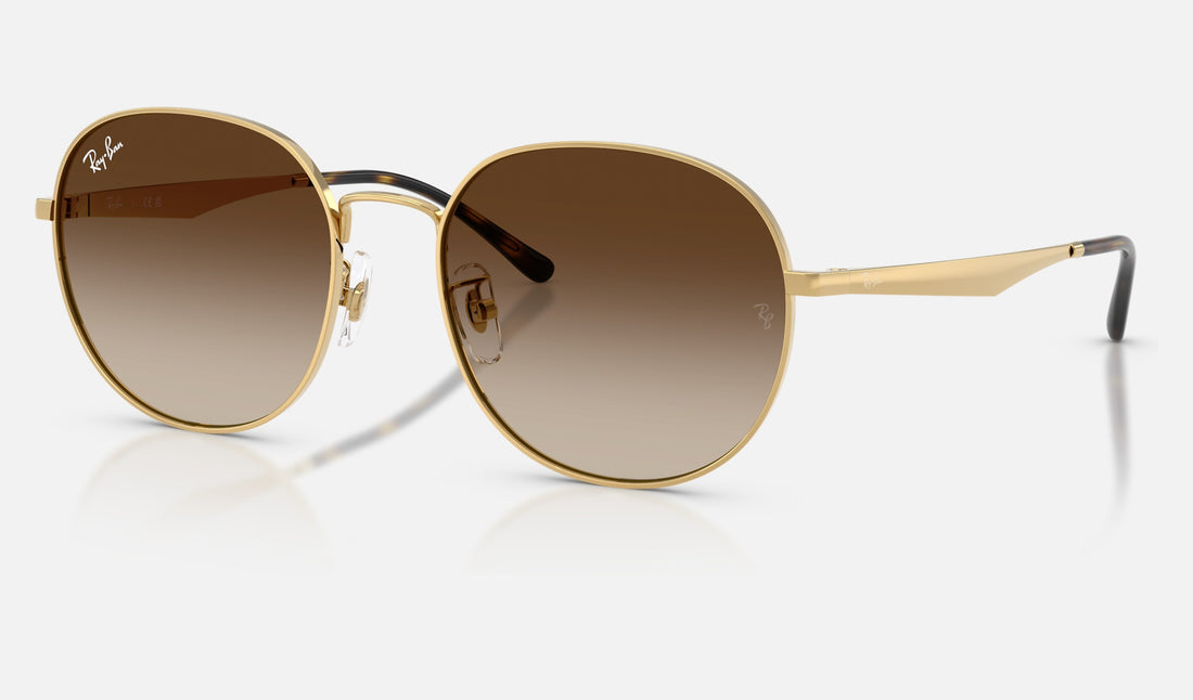 Ray-Ban RB3727D — Arista Gold / Brown Gradient — quarter view