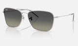 Ray-Ban Caravan Reverse RBR0102S — Silver / Grey Gradient — quarter view