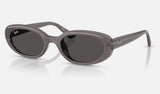 Ray-Ban RB4441D — Transparent Dark Grey / Dark Grey — quarter view