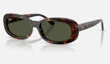 Ray-Ban RB2221F — Havana / Green — quarter view