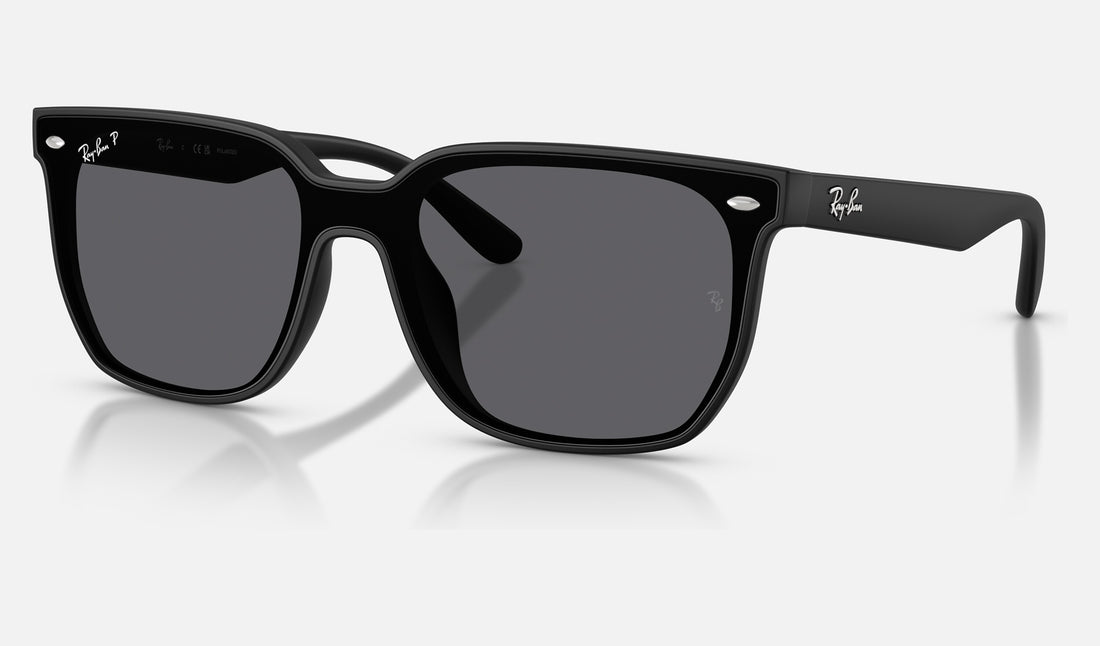 Ray-Ban RB4466D — Matte Black / Polarized Grey — quarter view