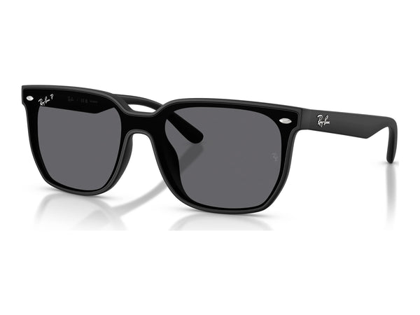 Ray-Ban RB4466D — Matte Black / Polarized Grey — quarter view