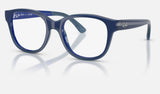 Ray-Ban Junior RY1950 — Blue on Transparent Blue — quarter view