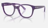 Ray-Ban Junior RY1950 — Violet on Transparent Violet — quarter view