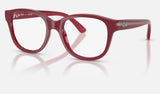 Ray-Ban Junior RY1950 — Fucsia on Transparent Fucsia — quarter view