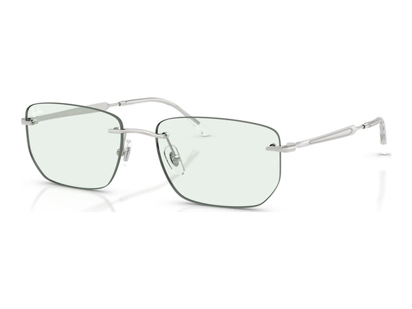Ray-Ban RB3768 — Silver / Emerald — quarter view