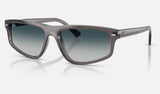 Ray-Ban RB2225 — Opal Light Grey / Grey Gradient Blu — quarter view