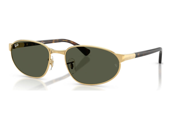Ray-Ban RB3777 — Arista Gold / Green — quarter view