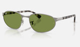 Ray-Ban RB3777 — Gunmetal / Green — quarter view