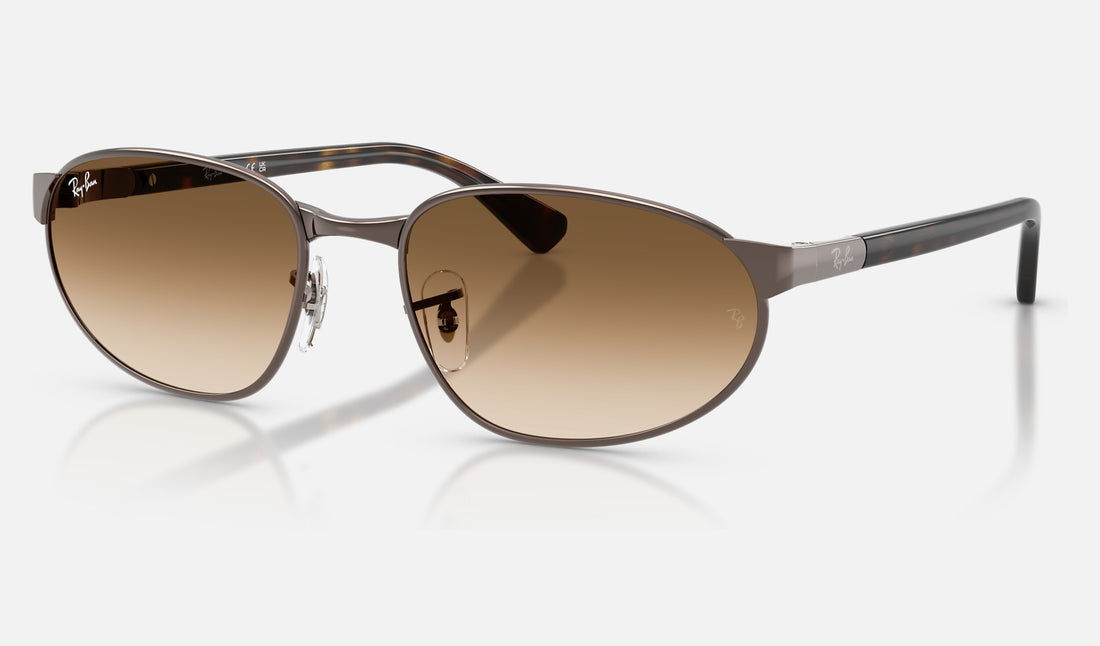 Ray-Ban RB3777 — Copper / Clear Gradient Brown — quarter view